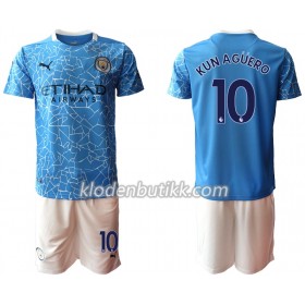 Manchester City Sergio Aguero 10 Barn Hjemmedraktsett 2020-2021 Kortermet (+ Korte bukser)